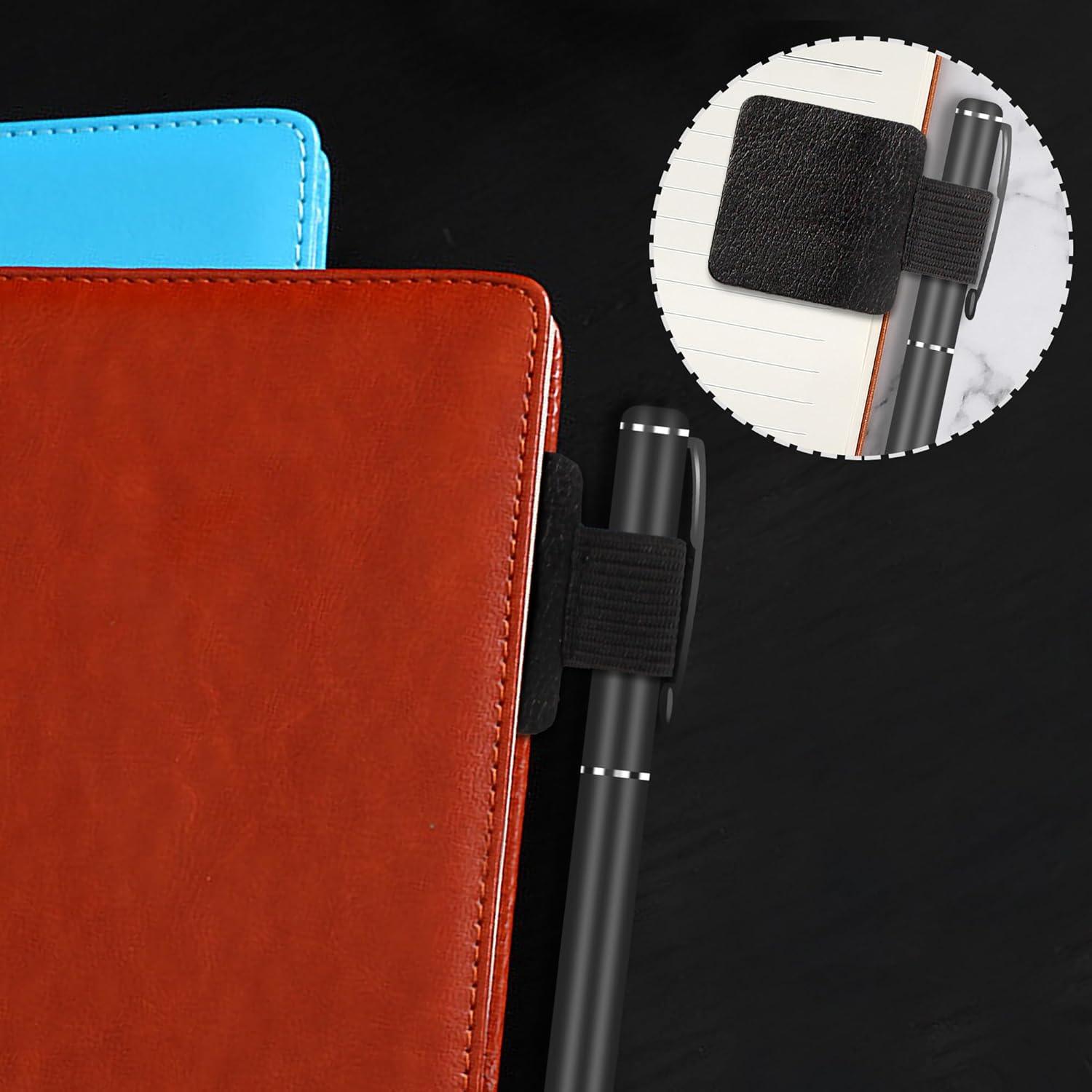 12 Soportes de Lazo para Bolígrafo Autoadhesivos AUXBC Negro