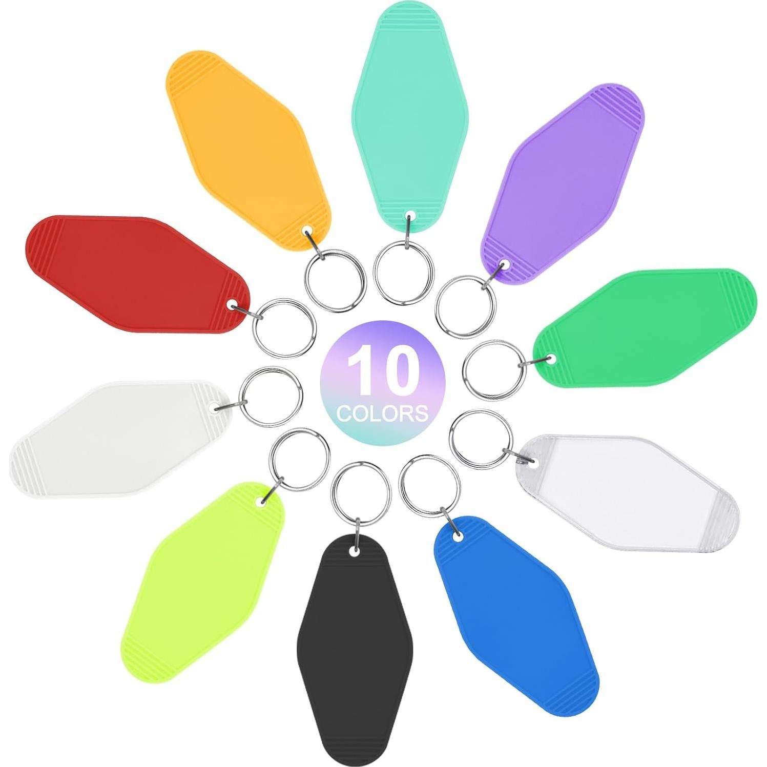 Llavero de Hotel en Blanco LOTMER 20 Pcs 10 Colores DIY