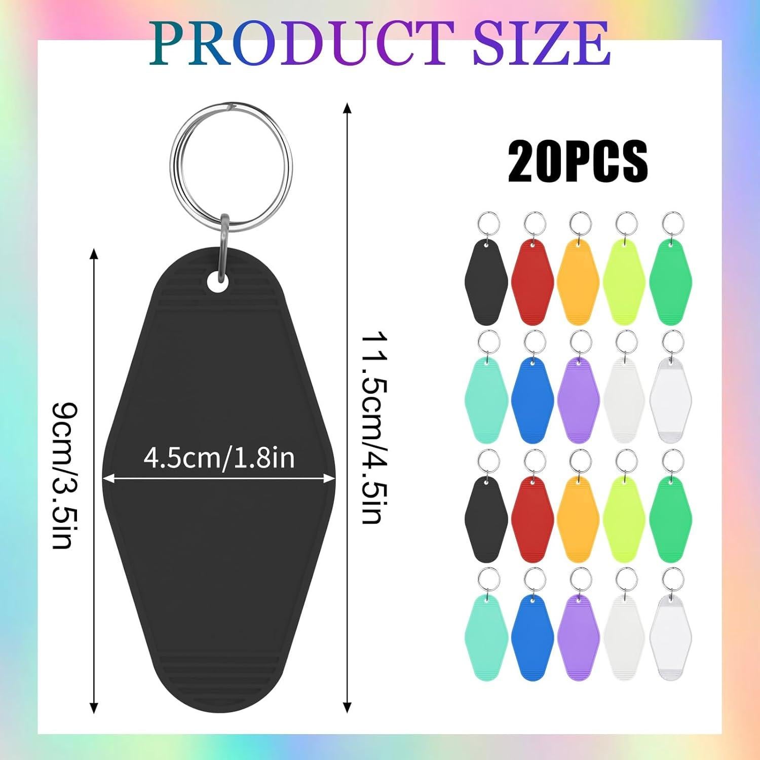 Llavero de Hotel en Blanco LOTMER 20 Pcs 10 Colores DIY