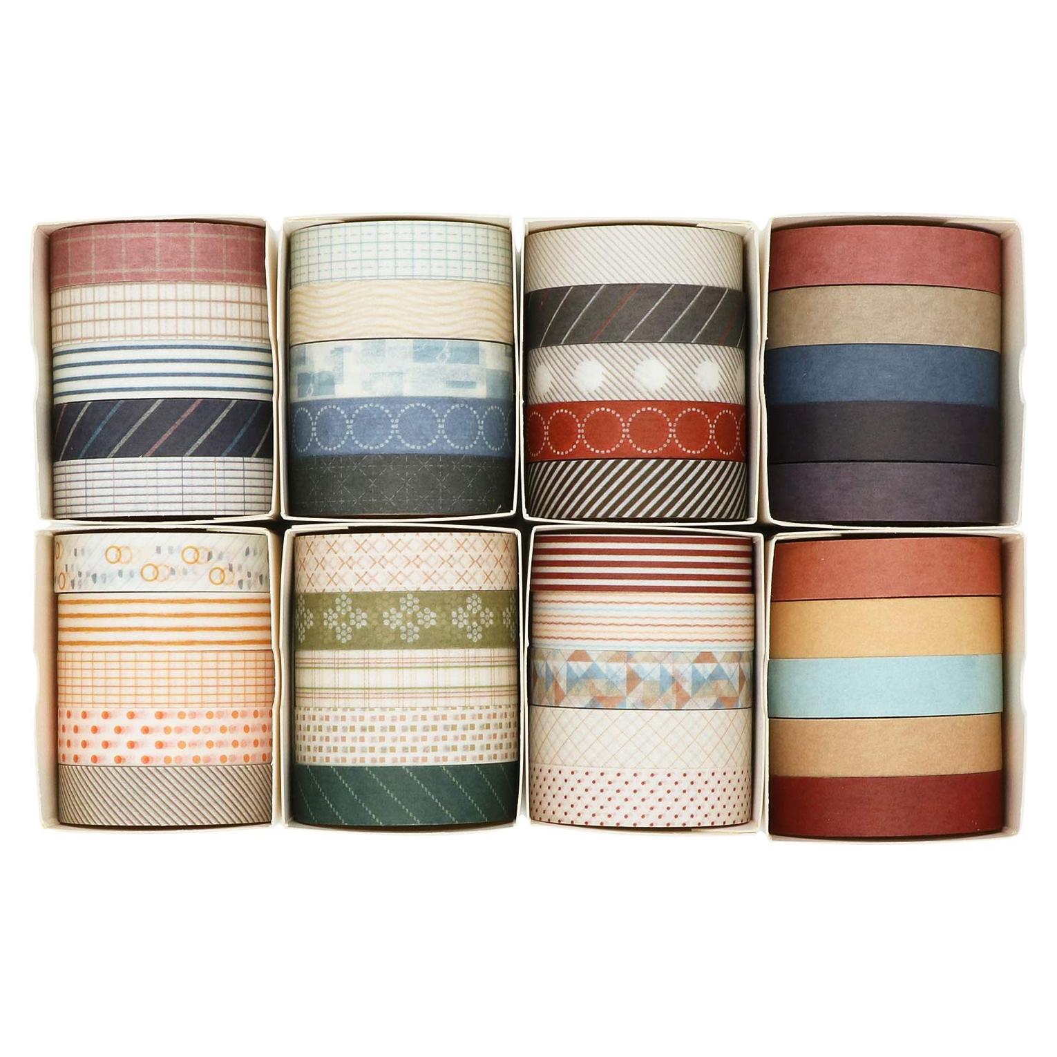 Set de 40 Rollos de Cinta Washi Knaid 10 mm Minimalista