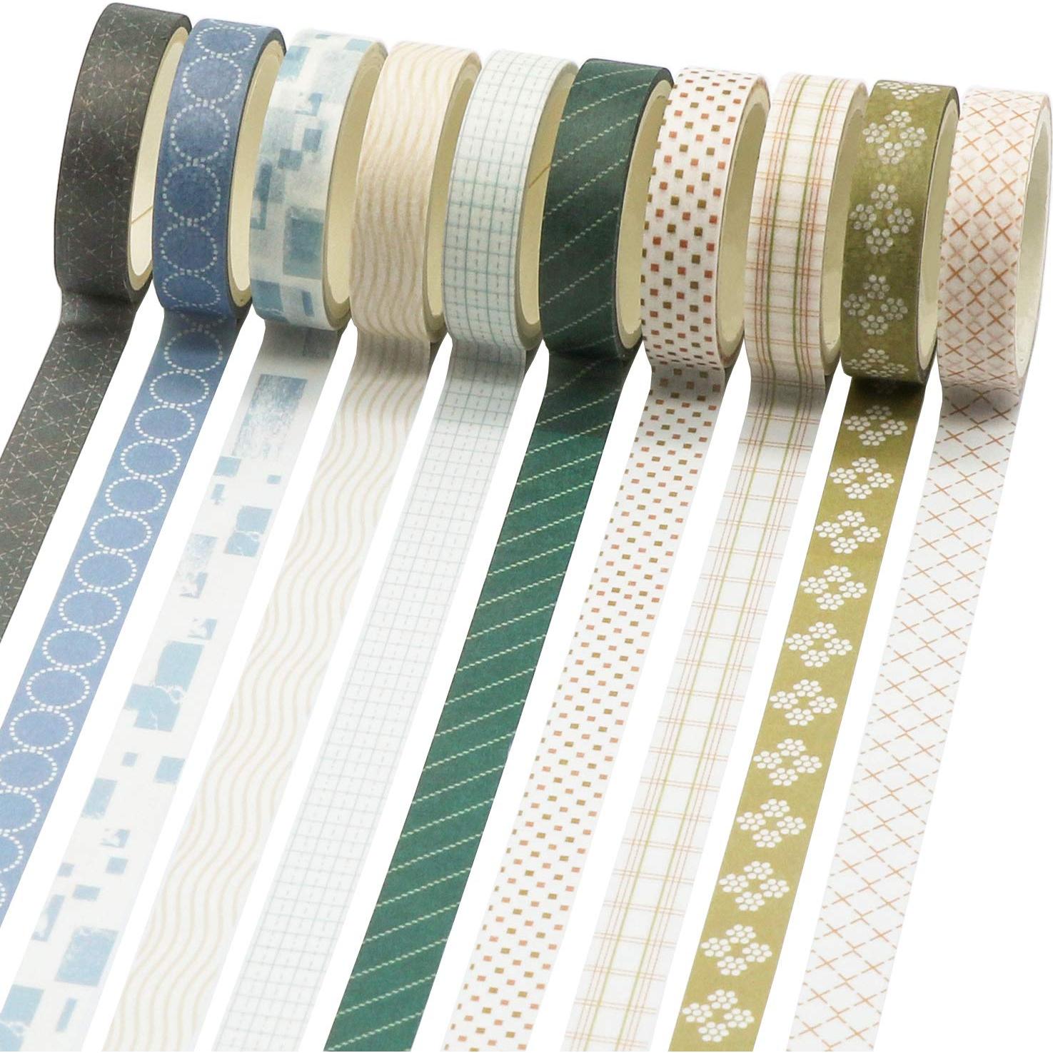 Set de 40 Rollos de Cinta Washi Knaid 10 mm Minimalista