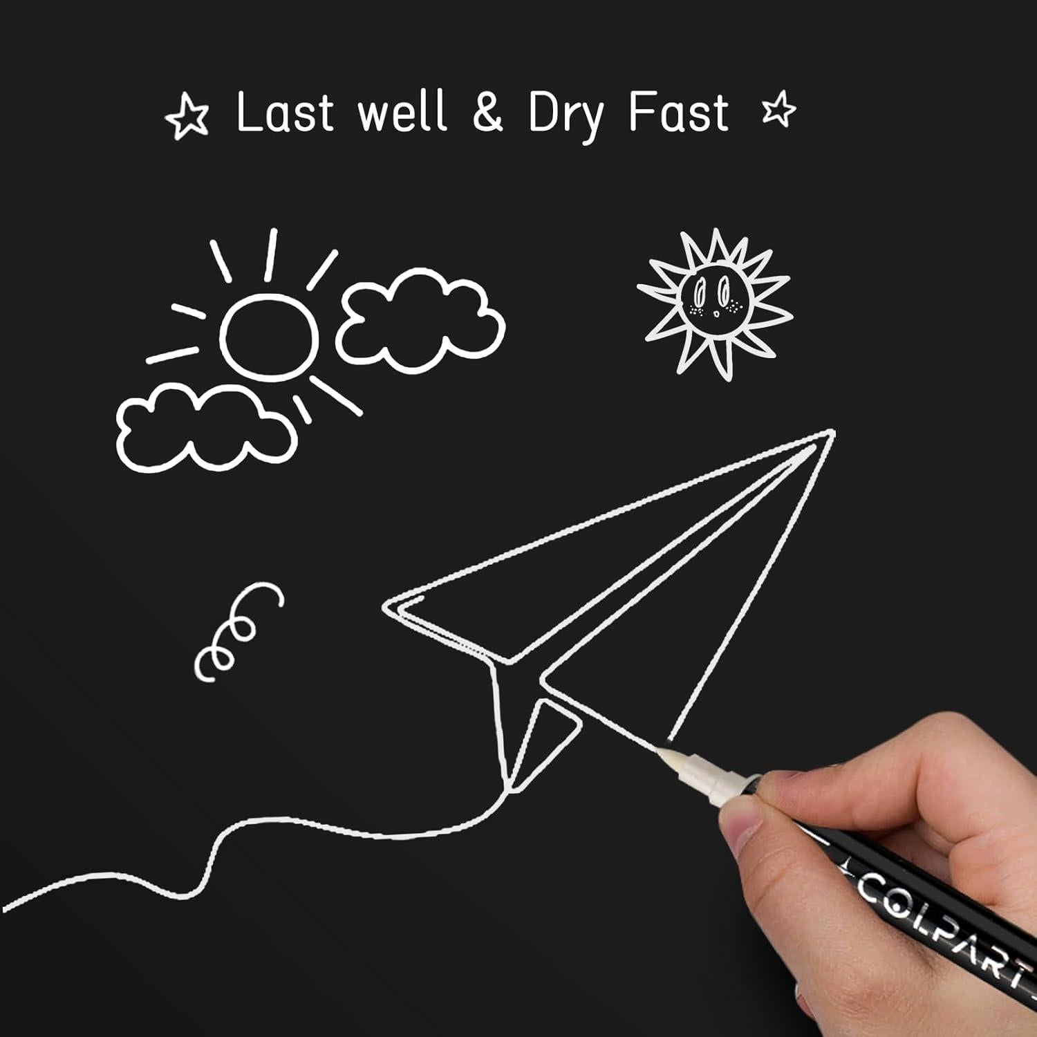 Marcadores de Pintura Acrílica YullTaiy Doble Punta 8 Unidades