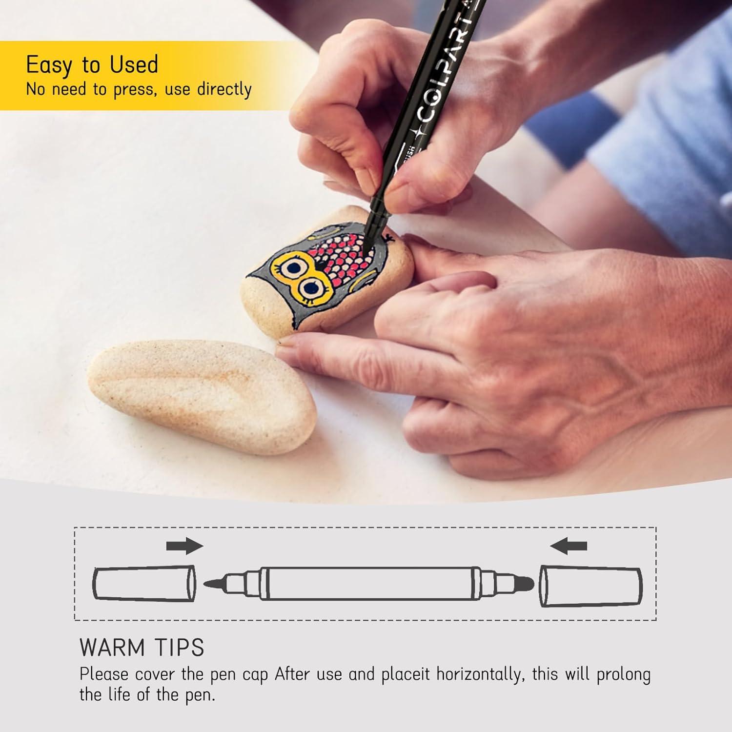 Marcadores de Pintura Acrílica YullTaiy Doble Punta 8 Unidades