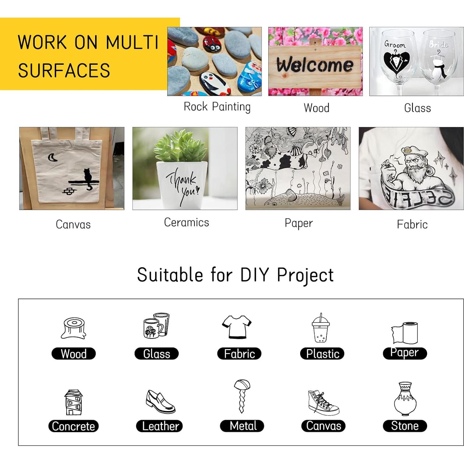 Marcadores de Pintura Acrílica YullTaiy Doble Punta 8 Unidades