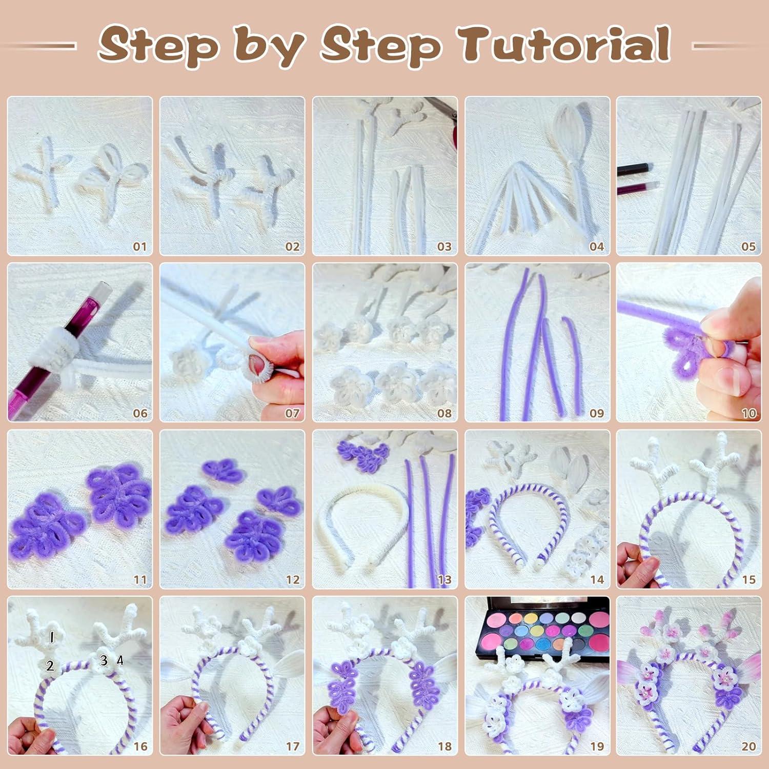 100 Limpiapipas Chenille Beige Zlulary 7 mm x 30 cm Manualidades