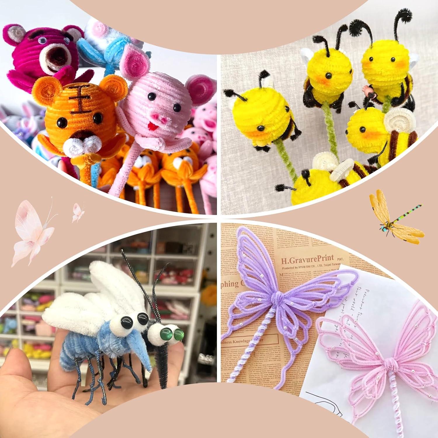 100 Limpiapipas Chenille Beige Zlulary 7 mm x 30 cm Manualidades