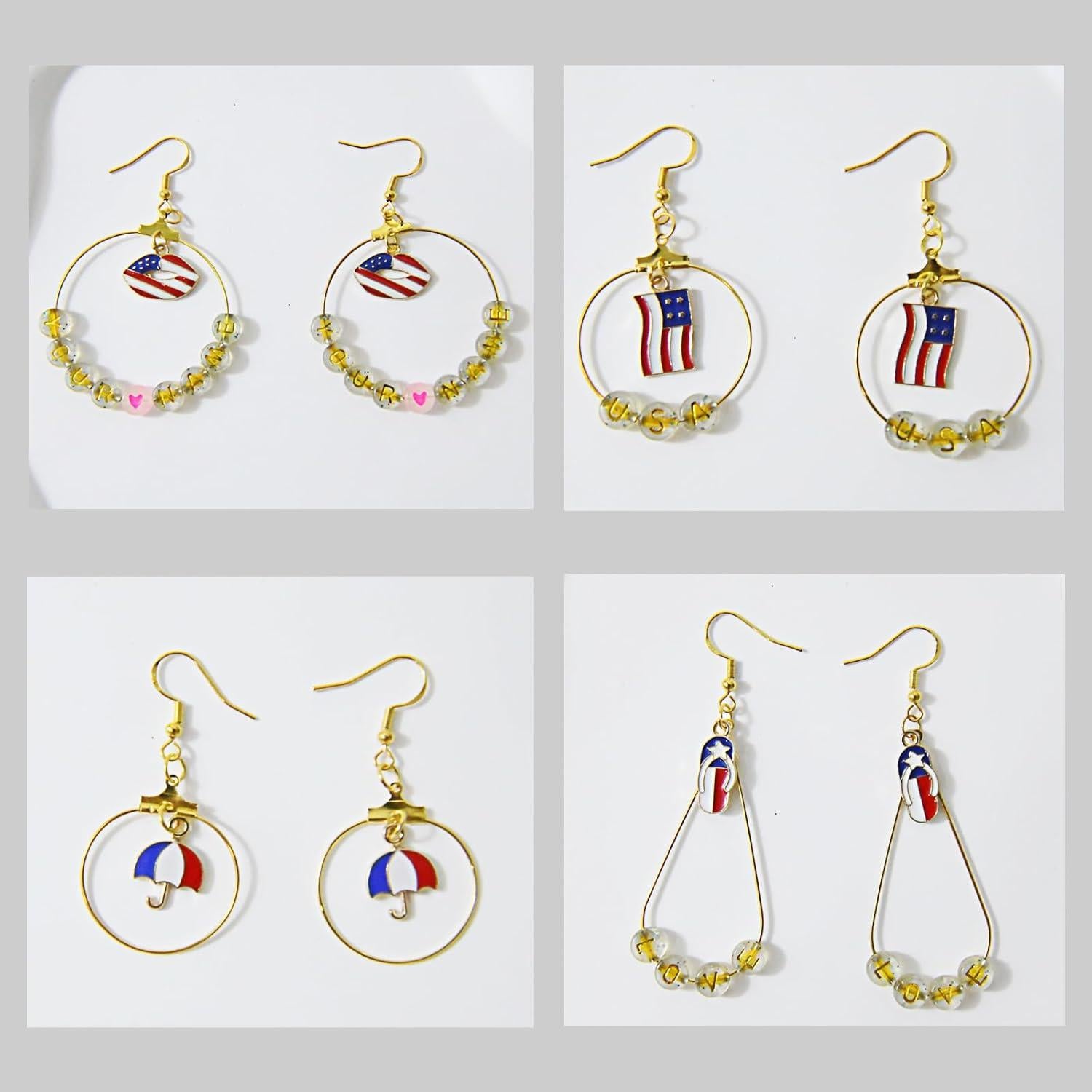 Kit de Fabricación de Pendientes XKCWXY 415 Piezas Dorado