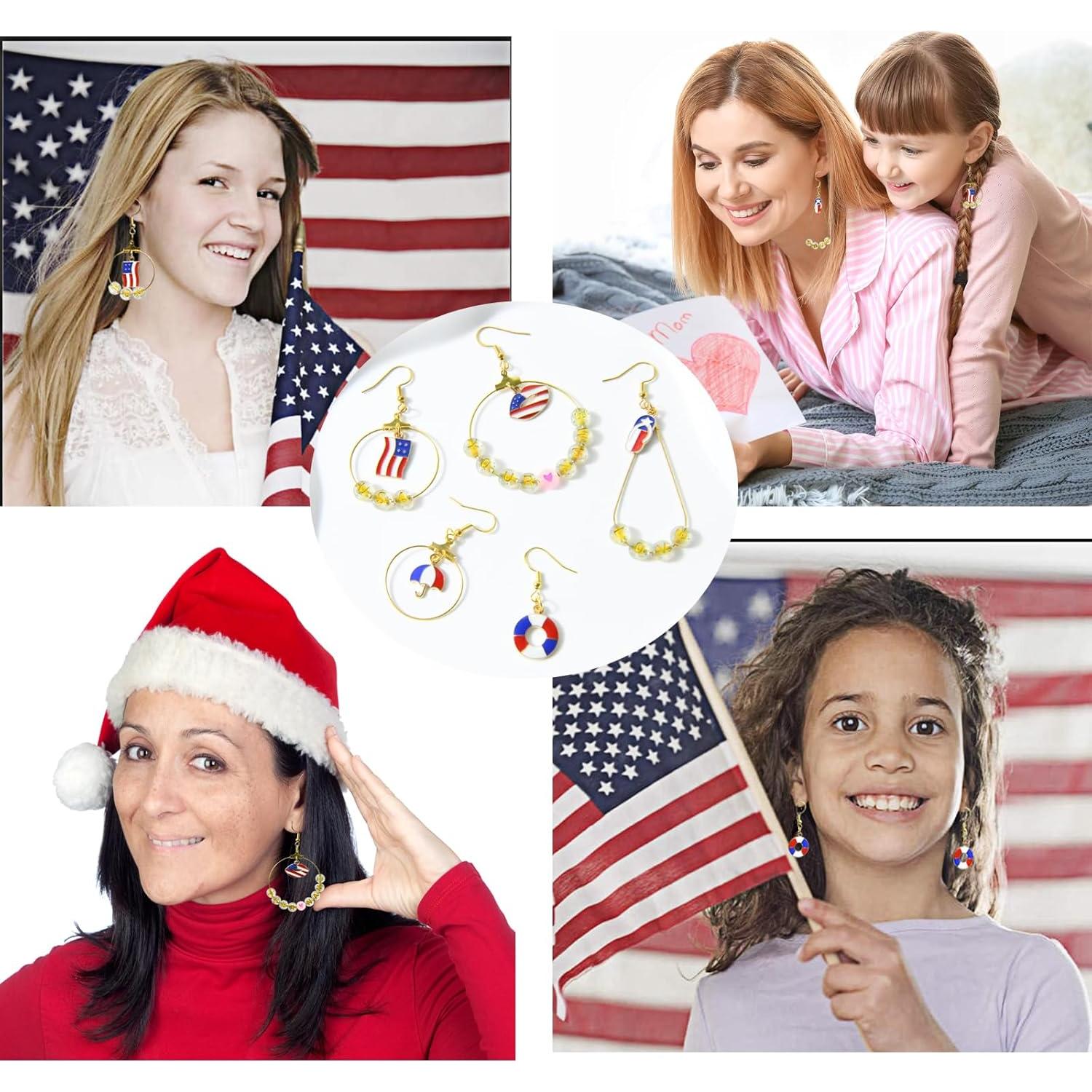 Kit de Fabricación de Pendientes XKCWXY 415 Piezas Dorado