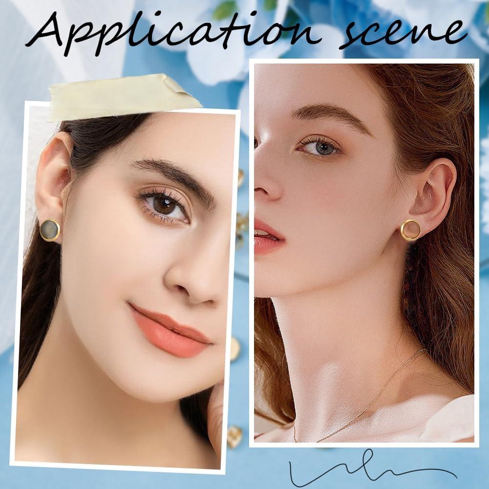 Beebeecraft 50Pcs Hallazgos de Pendientes Stud Oro 18K 6mm