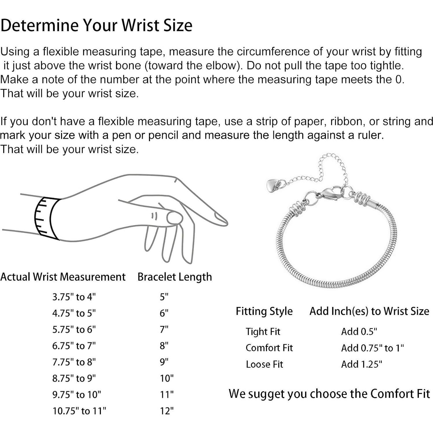 Pulsera de Charms deslizantes Chili Jewelry 3mm Acero Inoxidable 5-12"