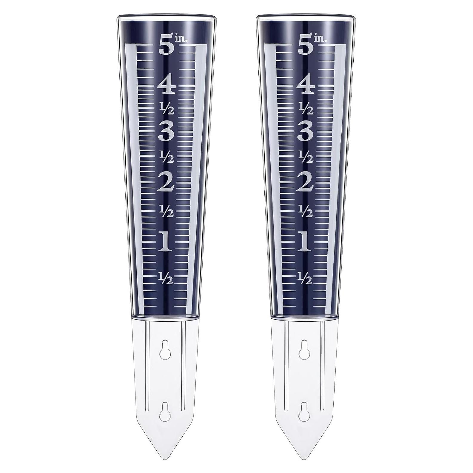 Pluviómetros Yexiya 2 Pcs 31.5 cm Acrílico Fácil de Leer