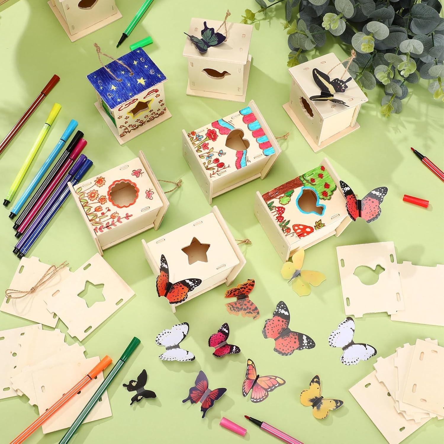 Kit de Casa para Aves de Madera DIY Outus 24 Piezas