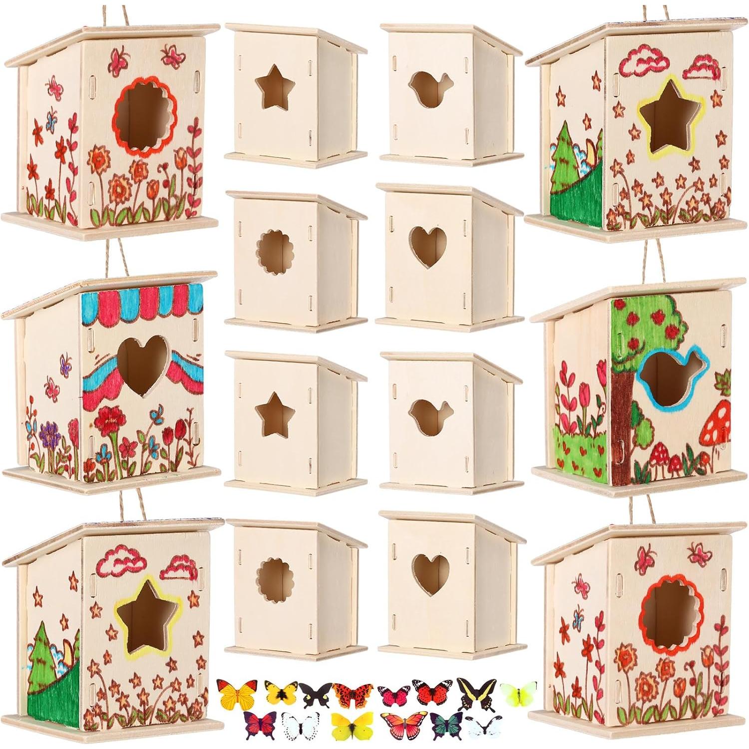 Kit de Casa para Aves de Madera DIY Outus 24 Piezas