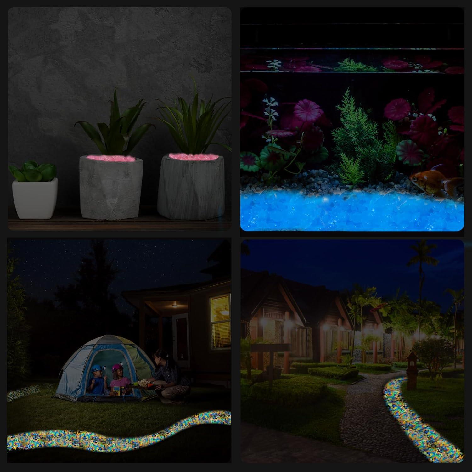 Piedras Luminiscentes para Acuario Kaiyuan Dinastía 100pc Azul