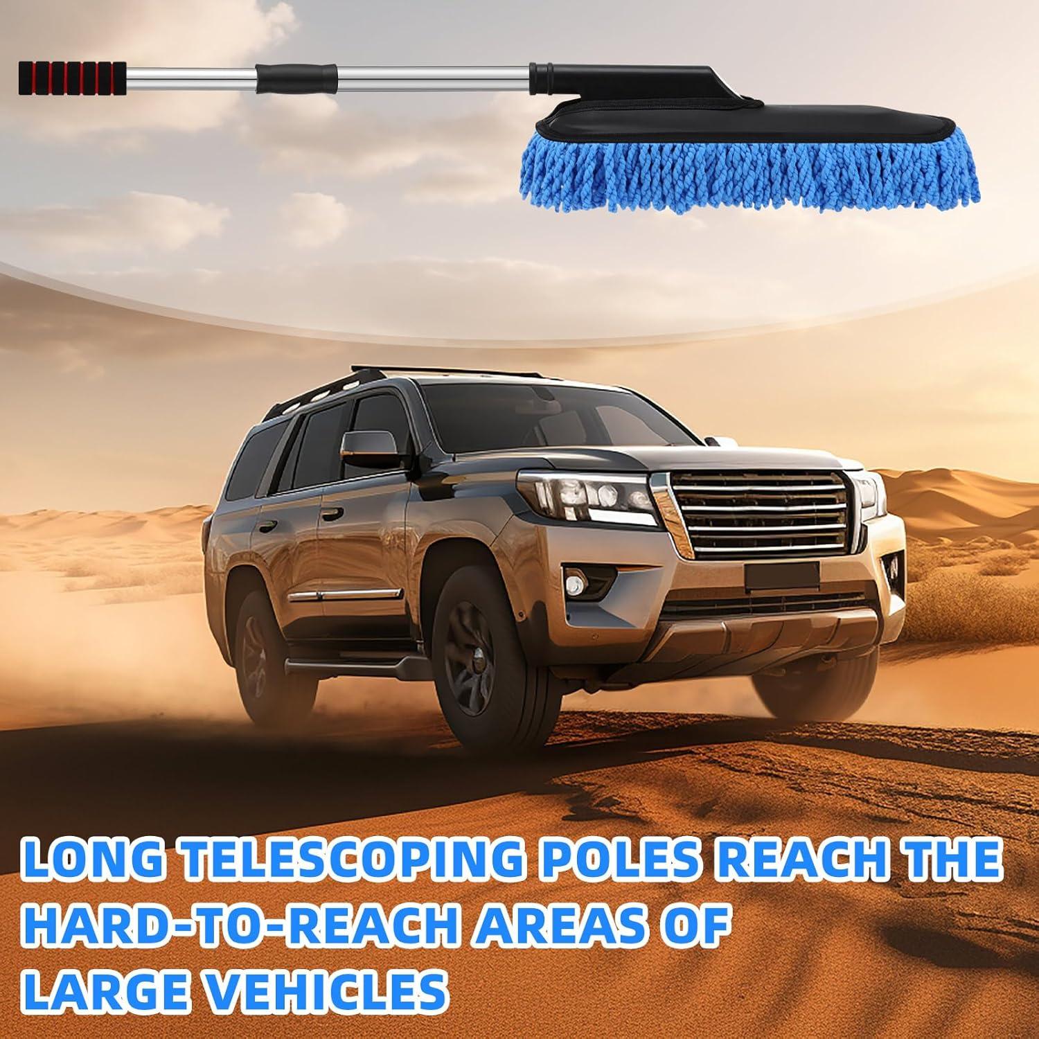 Duster de Microfibra Tanlade con Mango Extensible para Auto