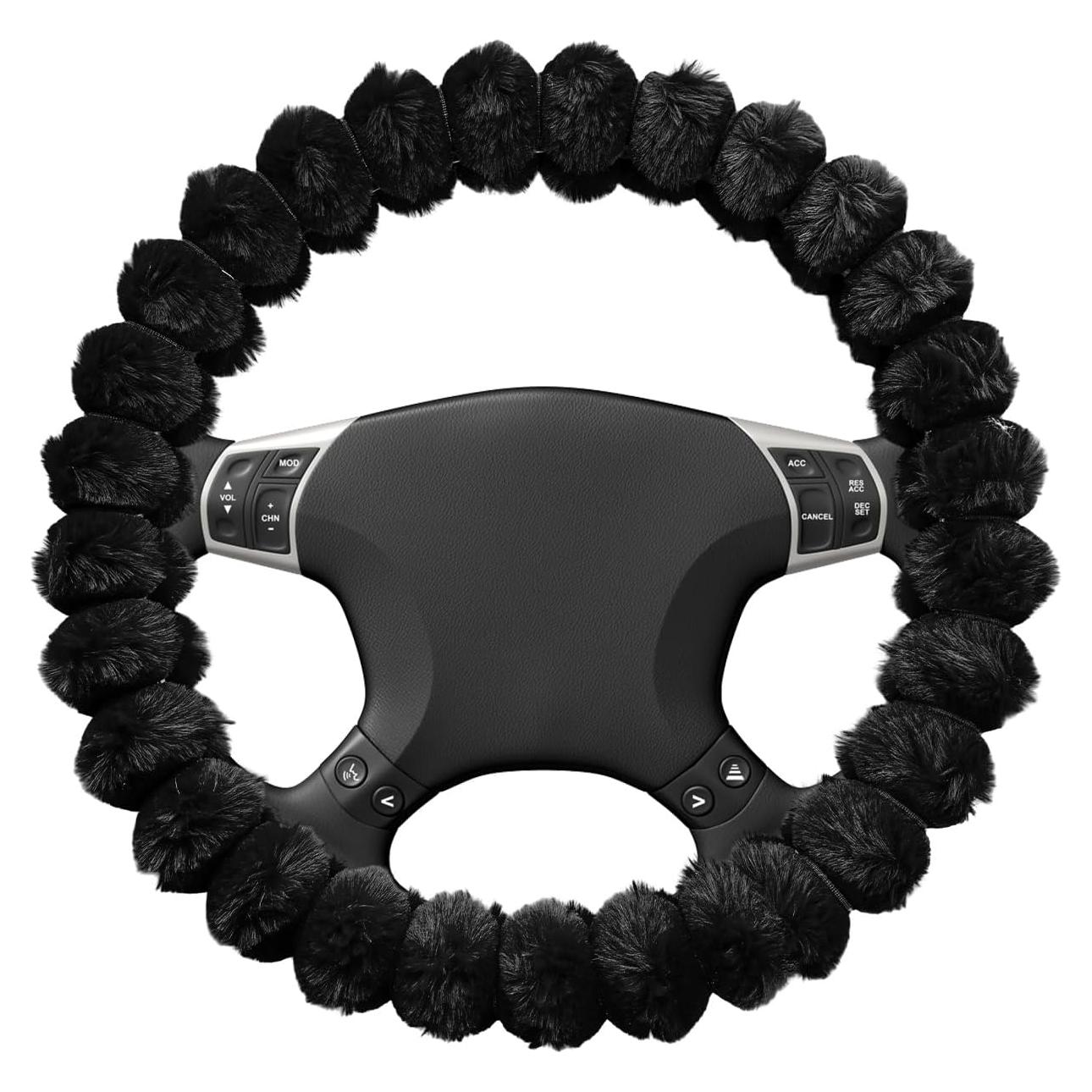 Cubierta de Volante de Coche Peluda SHMZK 37-38 cm Antideslizante