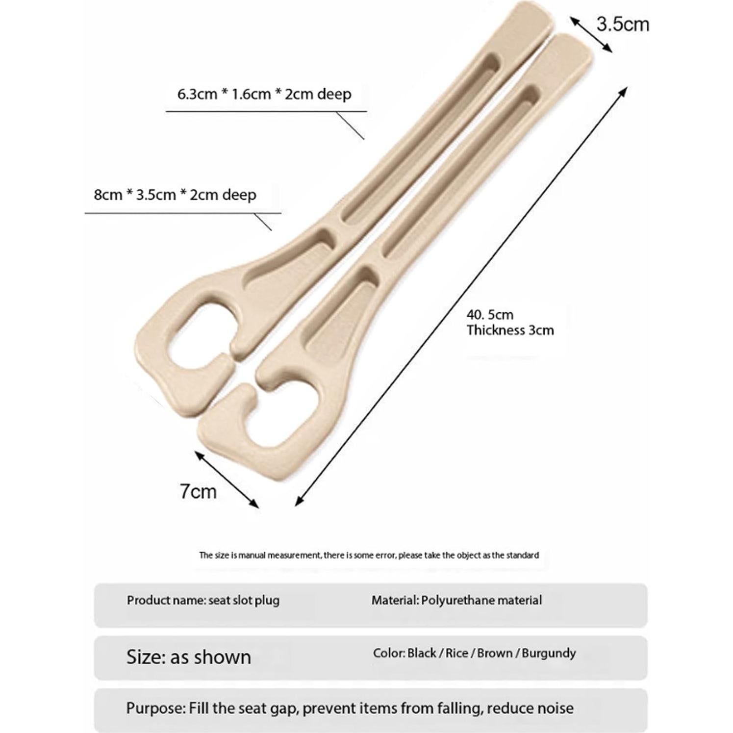 Relleno Espacio Asientos Coche Mtverver Beige - Organizador Universal