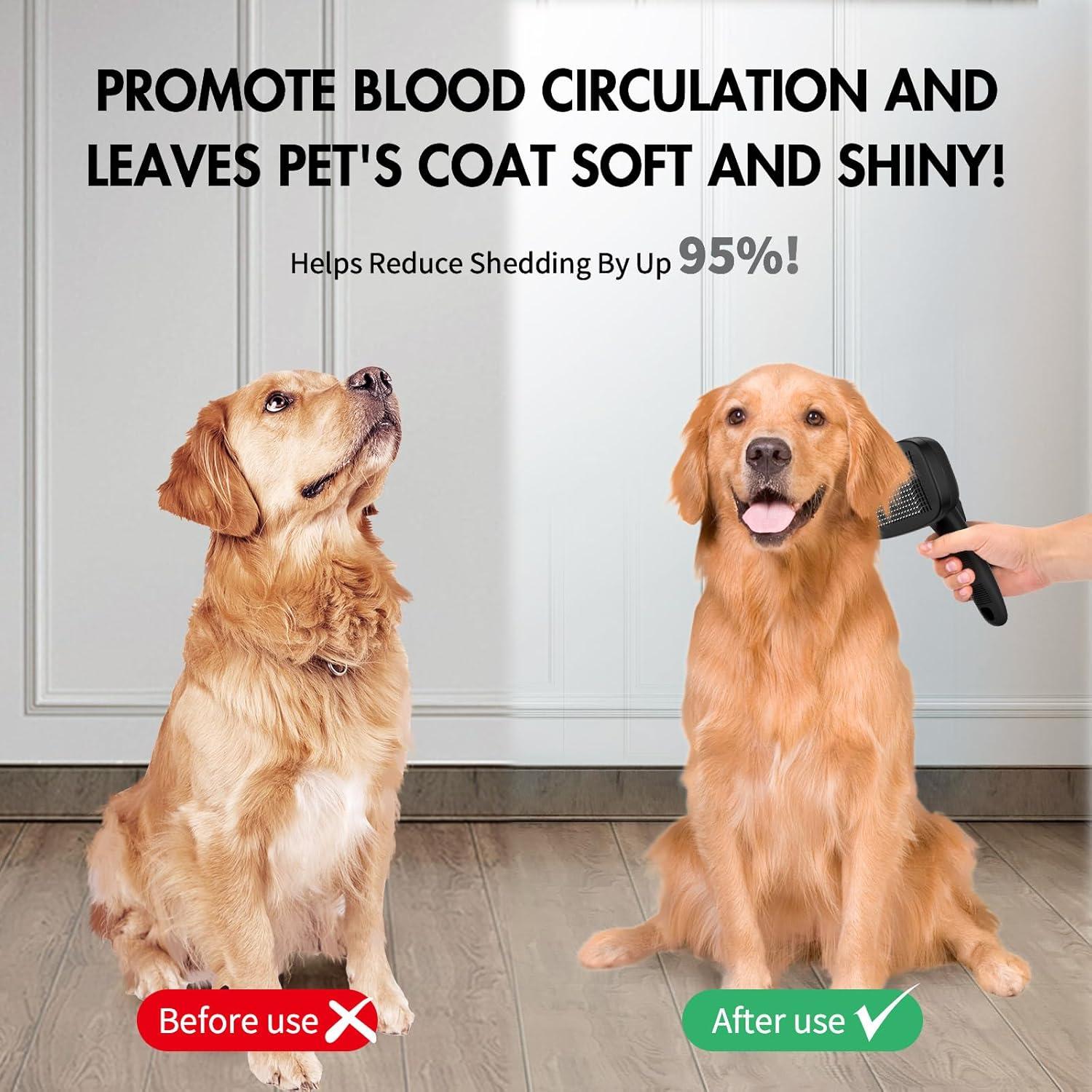 Cepillo Autolimpiante para Mascotas Joy-Pet, Negro, 19cm