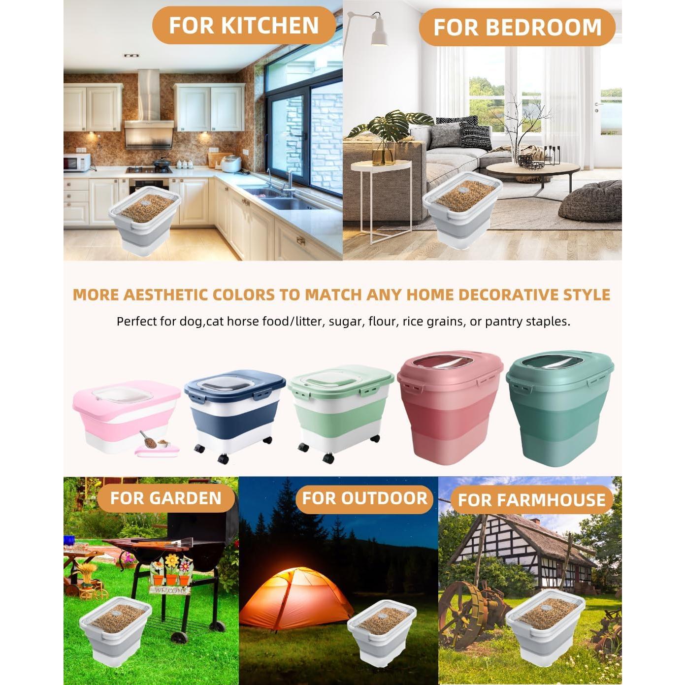 Contenedor de Almacenamiento Plegable DDMOMMY 9L para Comida de Perros