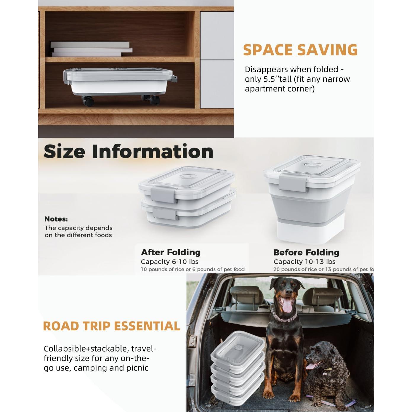 Contenedor de Almacenamiento Plegable DDMOMMY 9L para Comida de Perros