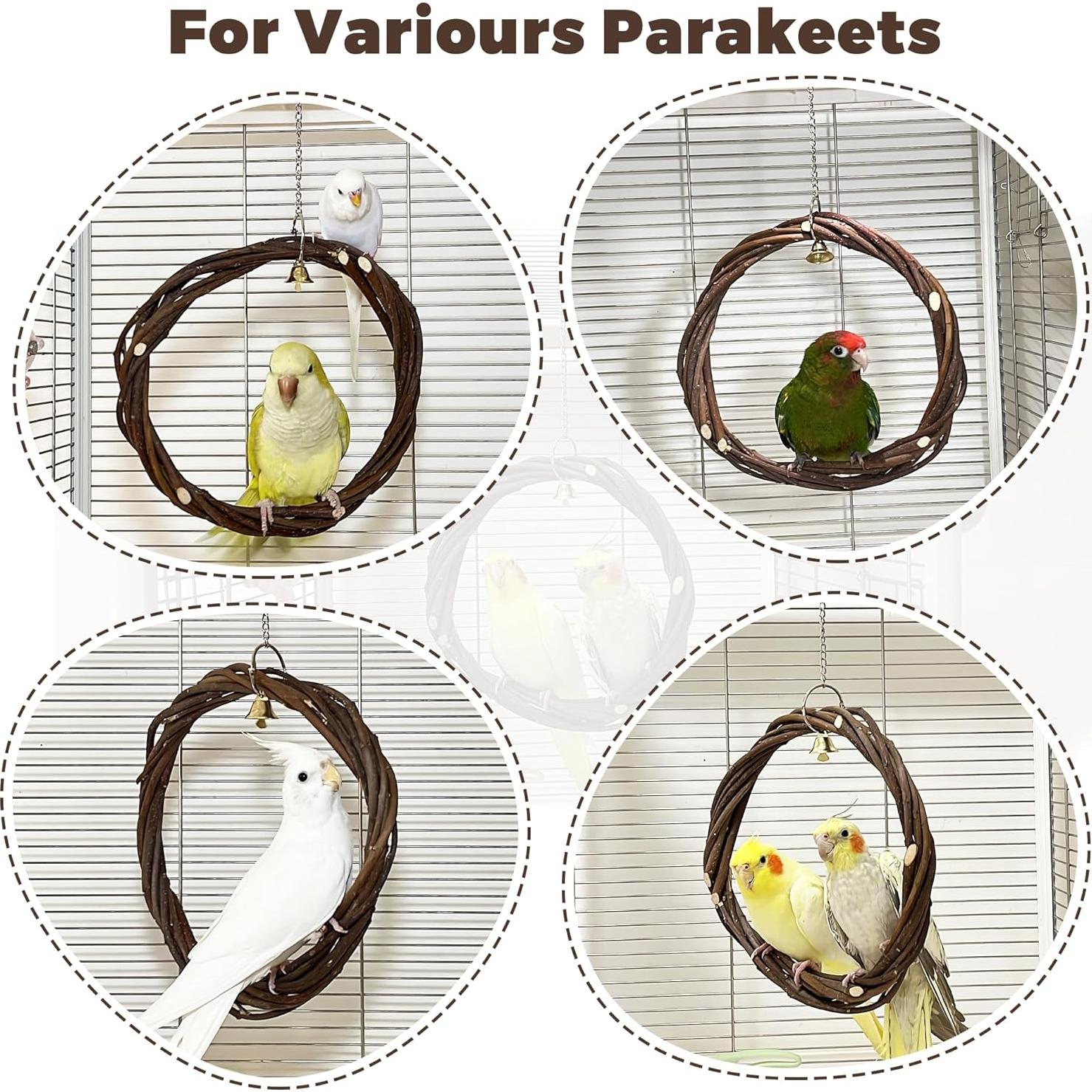 Columpio para Aves Jevnd Madera de Manzana Natural 20.32 cm