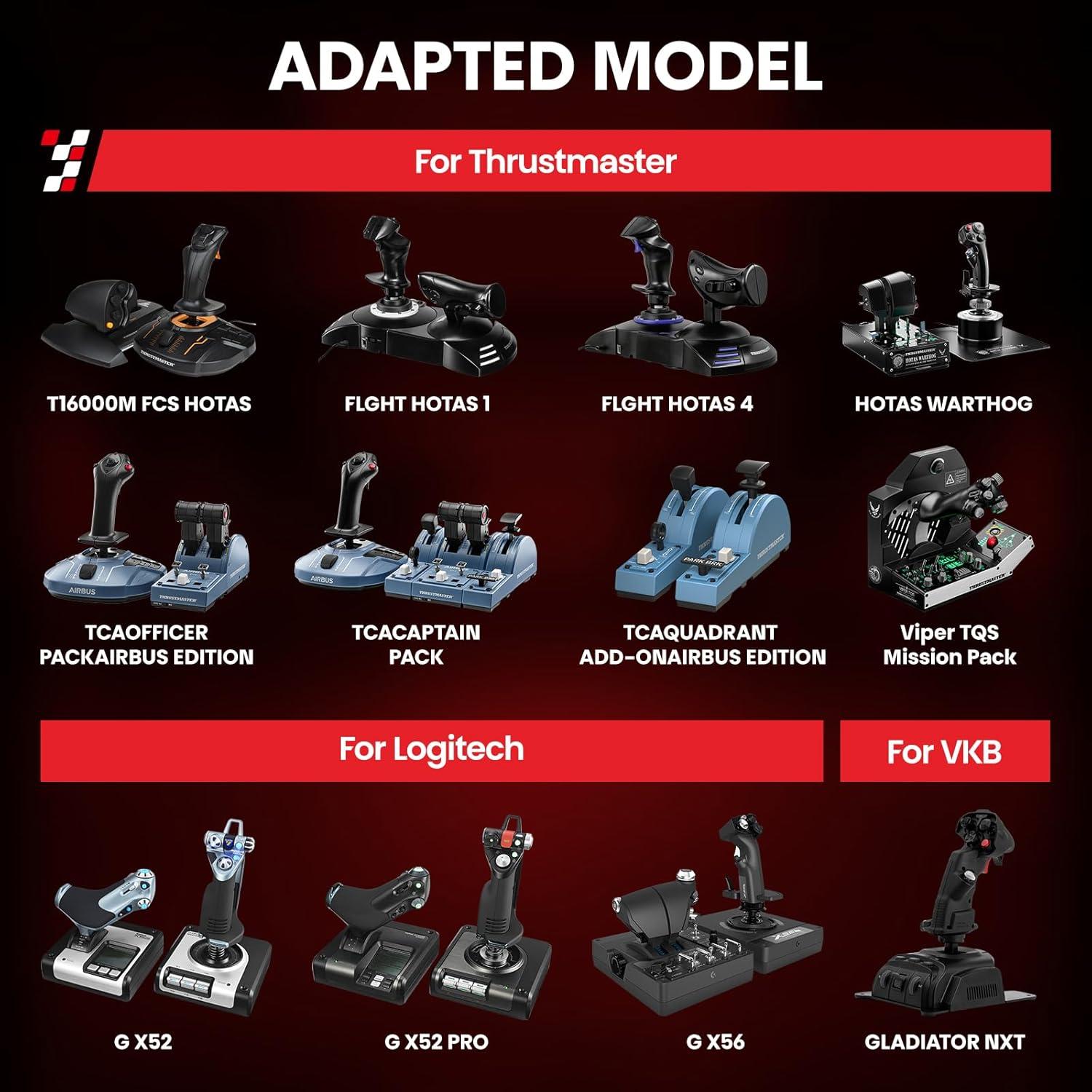 Soporte Hotas RACGTING para Logitech X56/X52 Pro - Ajustable