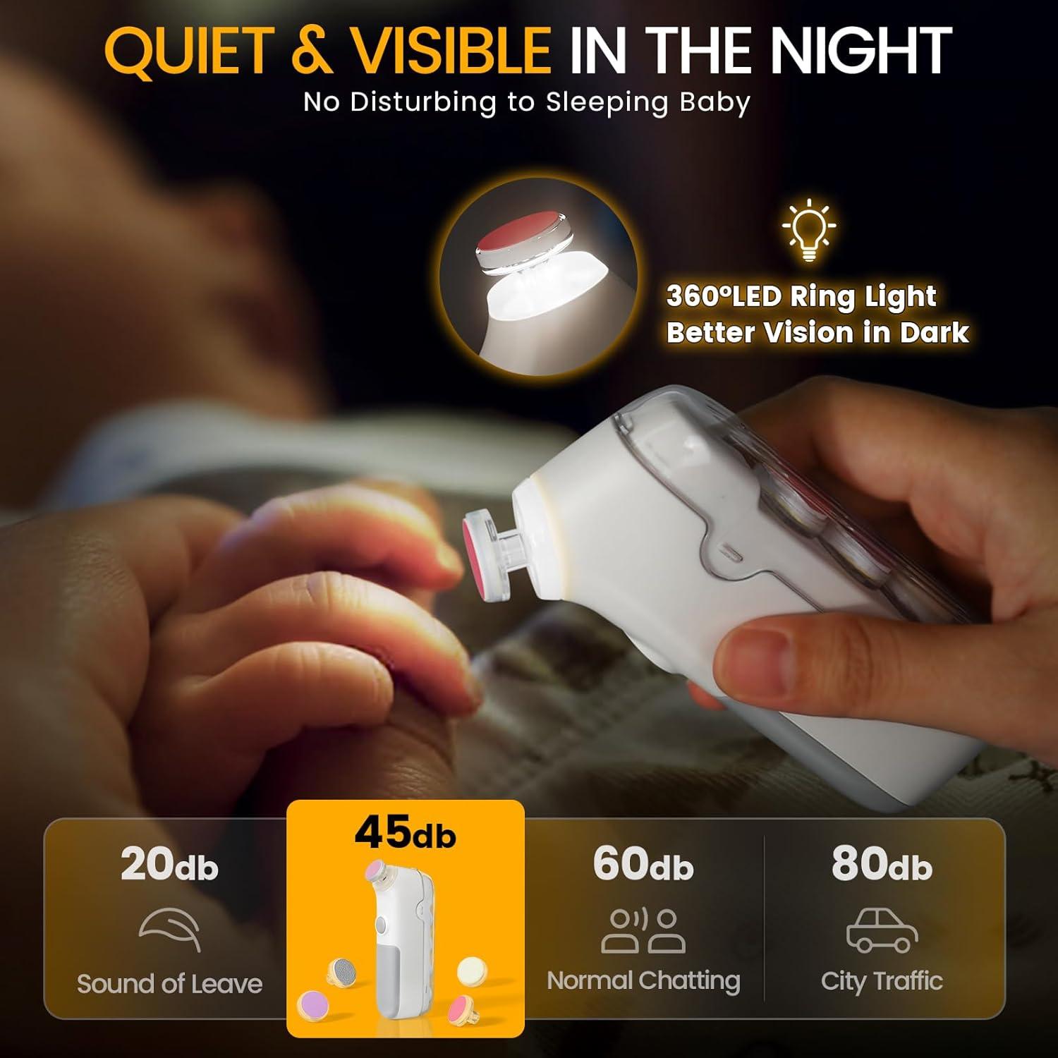 Lima de Uñas Eléctrica IvyWind 5 en 1 para Bebés y Adultos