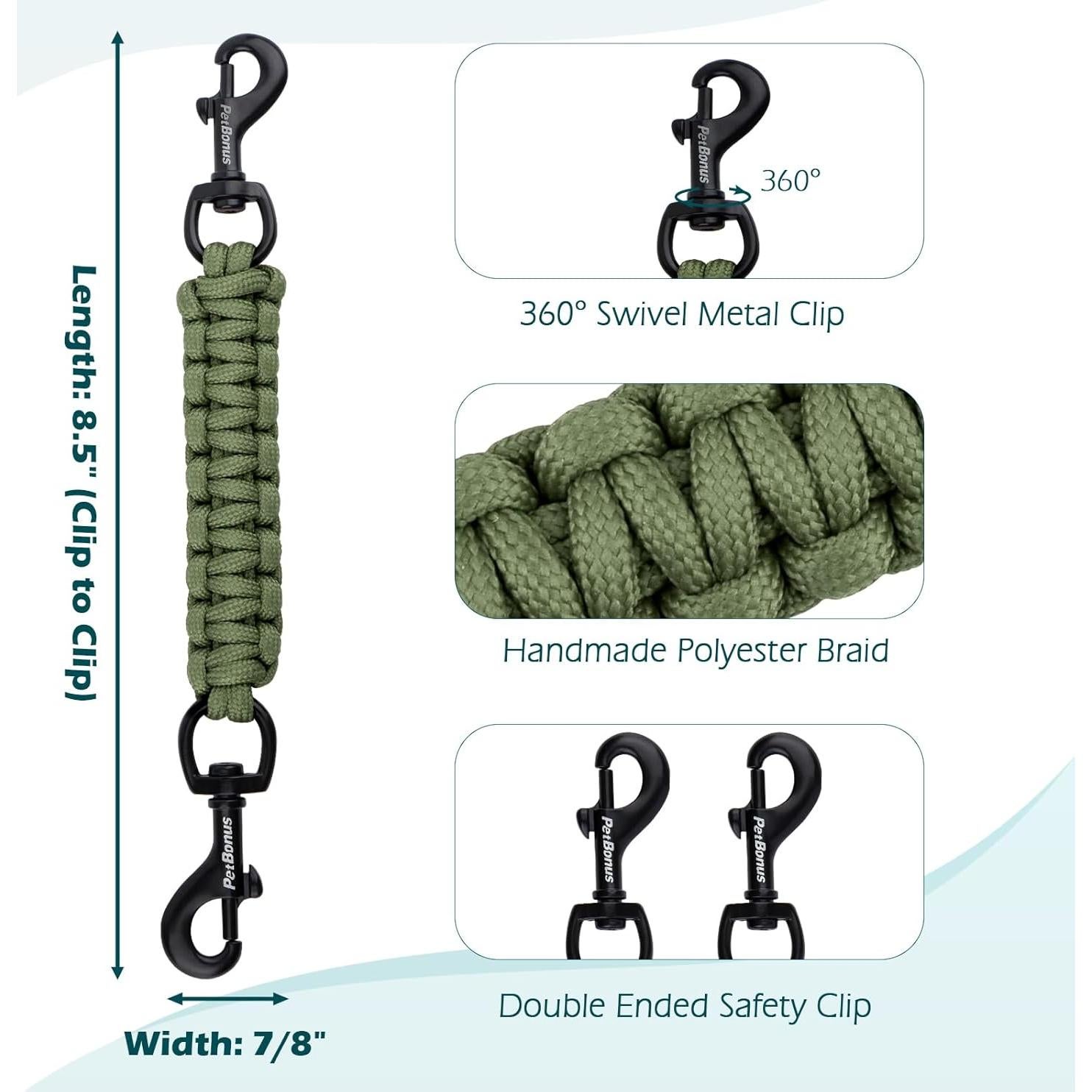 Clip de Seguridad para Collar de Perro PetBonus Verde Militar