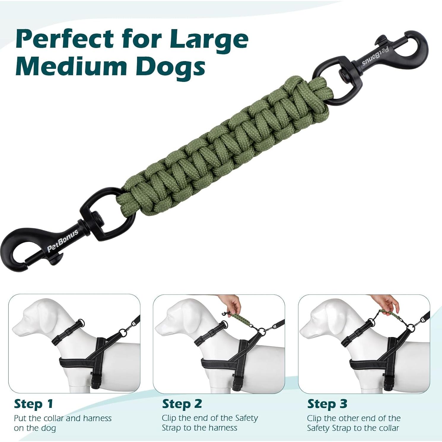 Clip de Seguridad para Collar de Perro PetBonus Verde Militar