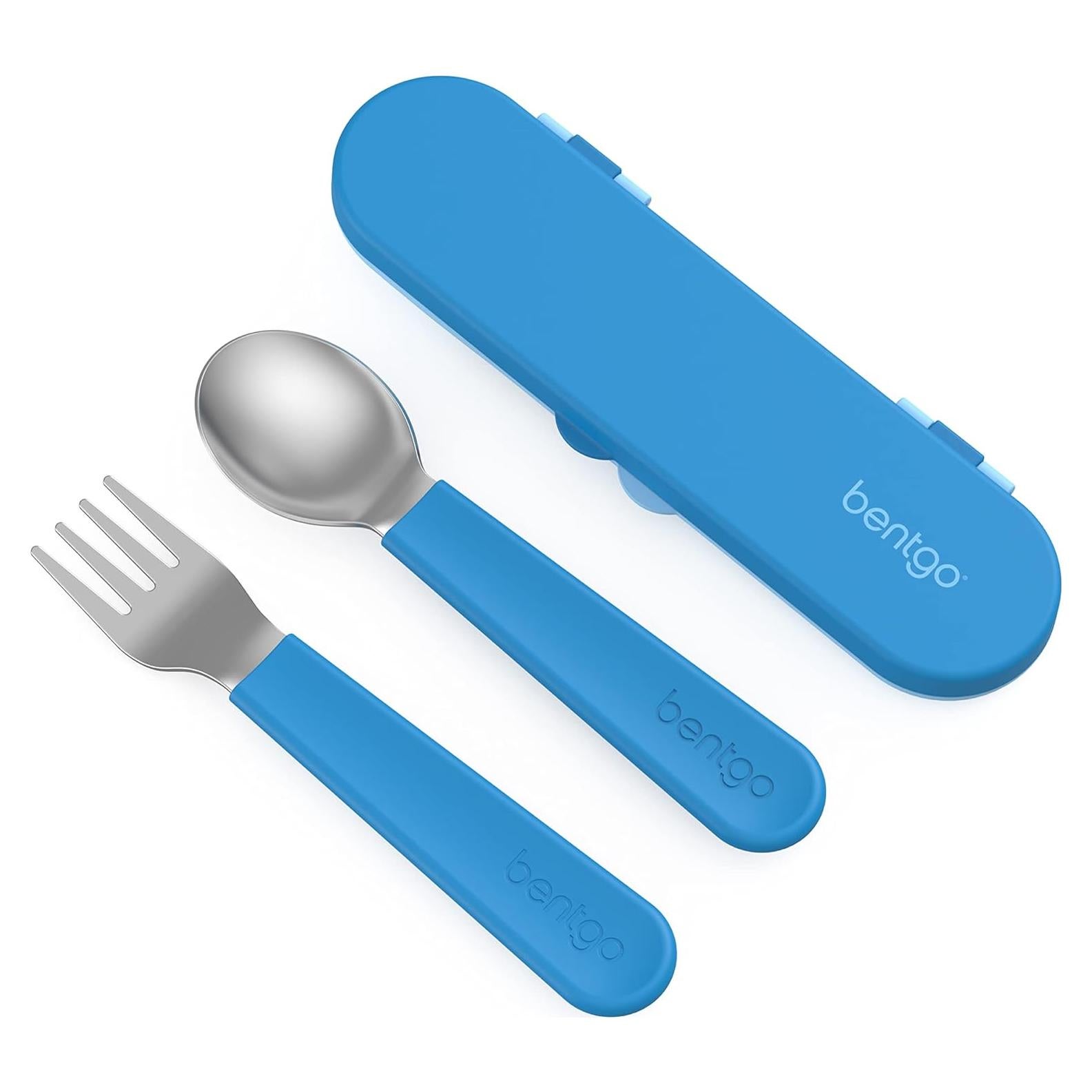 Juego de Utensilios Reutilizables Bentgo Kids - Acero Inoxidable Azul