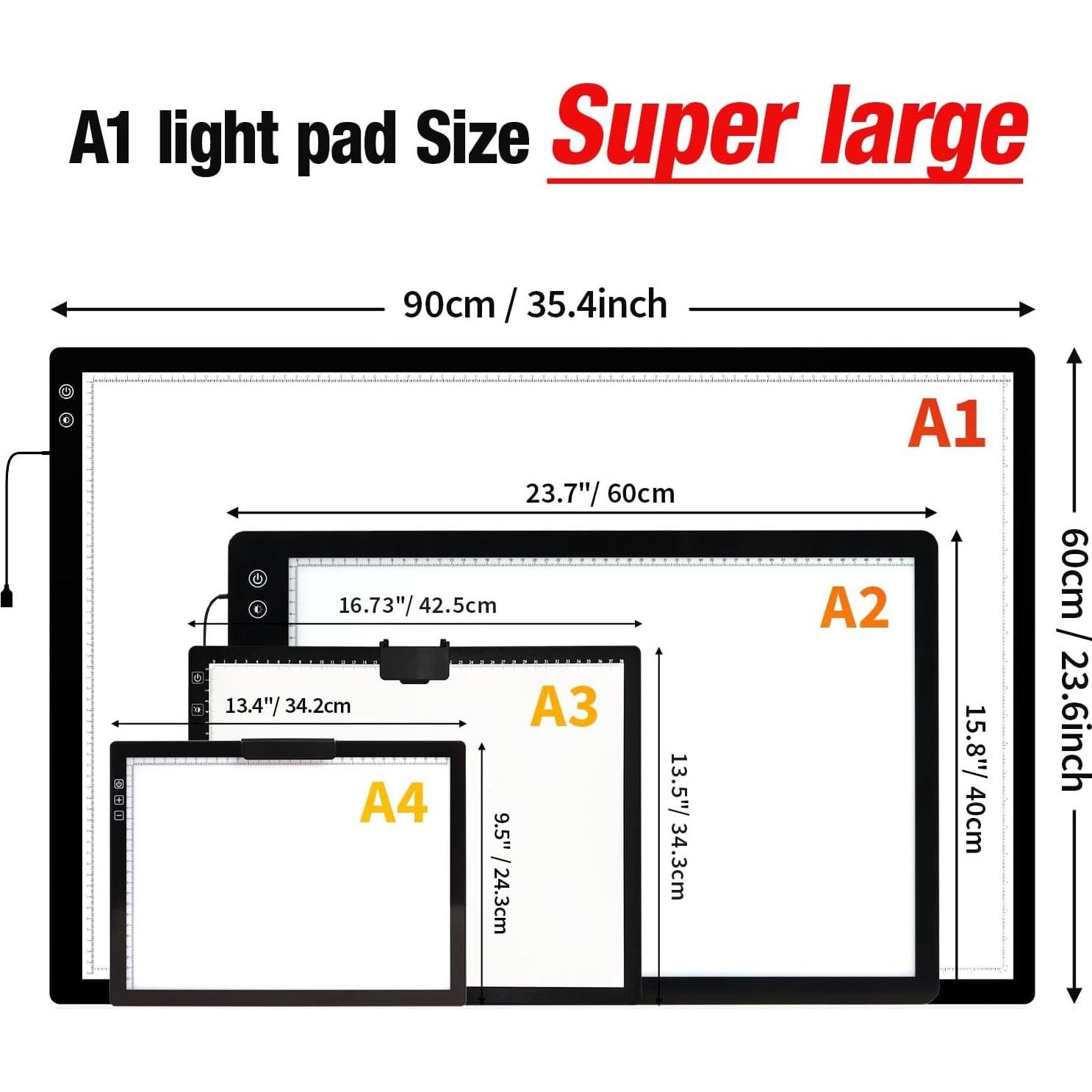 Panel de Luz LED Recargable Zocelight A1 90x60cm 6000mAh
