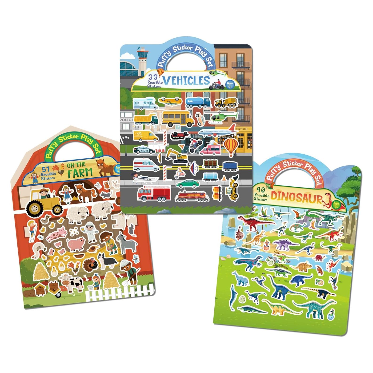 Libro de Stickers Reutilizables Favorgear - 120 Stickers para Niños