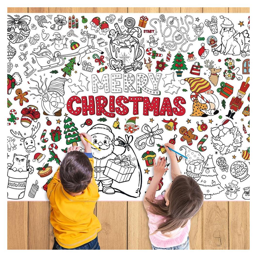 Mantel para Colorear Gigante Quimoy Navidad 109 x 81 cm