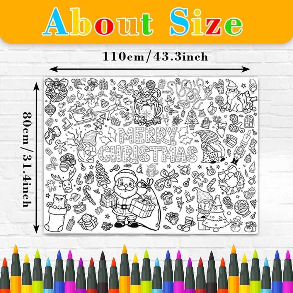 Mantel para Colorear Gigante Quimoy Navidad 109 x 81 cm