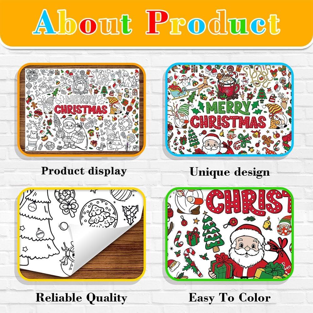 Mantel para Colorear Gigante Quimoy Navidad 109 x 81 cm