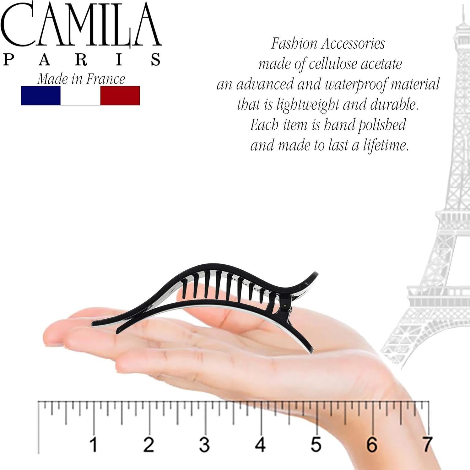 Clip de Pelo Francés Camila Paris CP922B Negro 9.5 cm