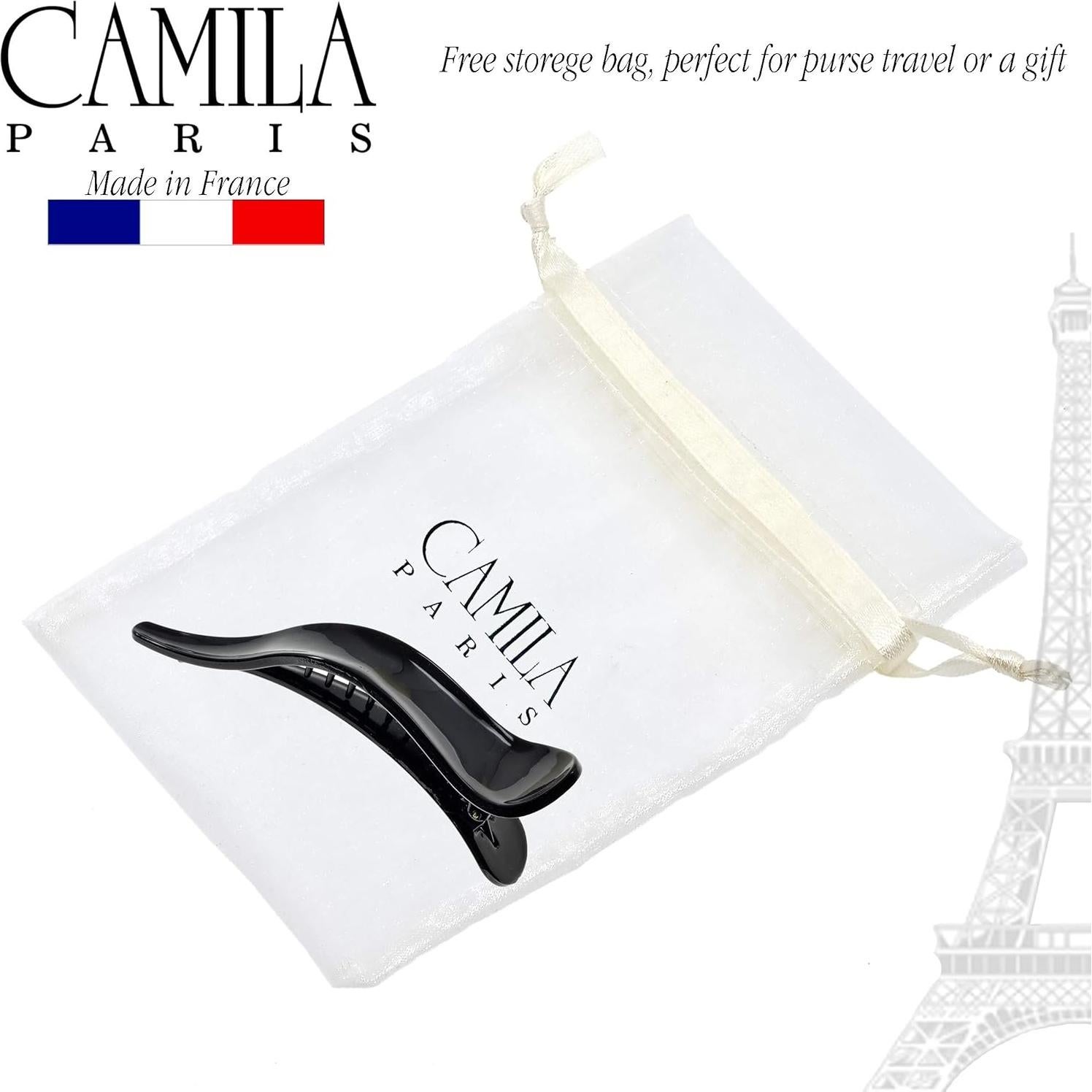 Clip de Pelo Francés Camila Paris CP922B Negro 9.5 cm