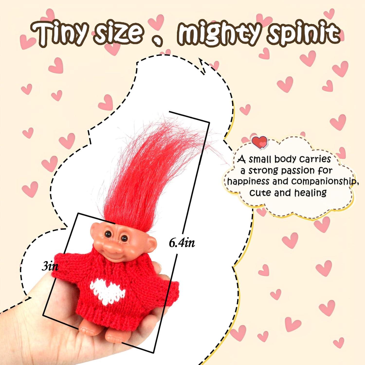 Muñecos Troll Vintage Russ 2 PCS con Suéteres Tejidos a Mano