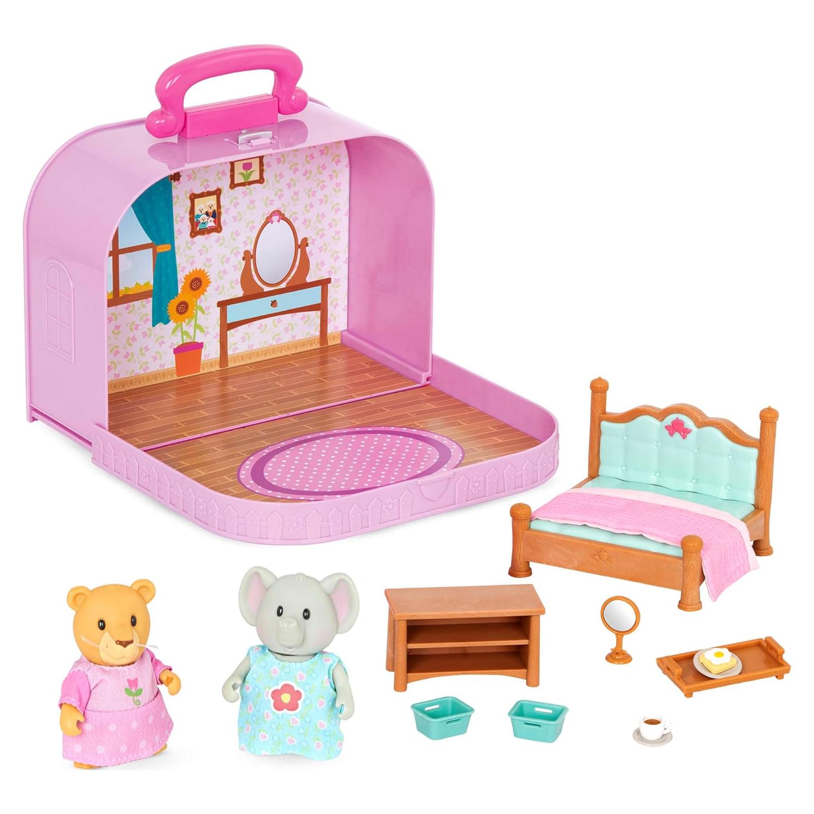 Casa de Muñecas Portátil Li'l Woodzeez con 2 Figuras