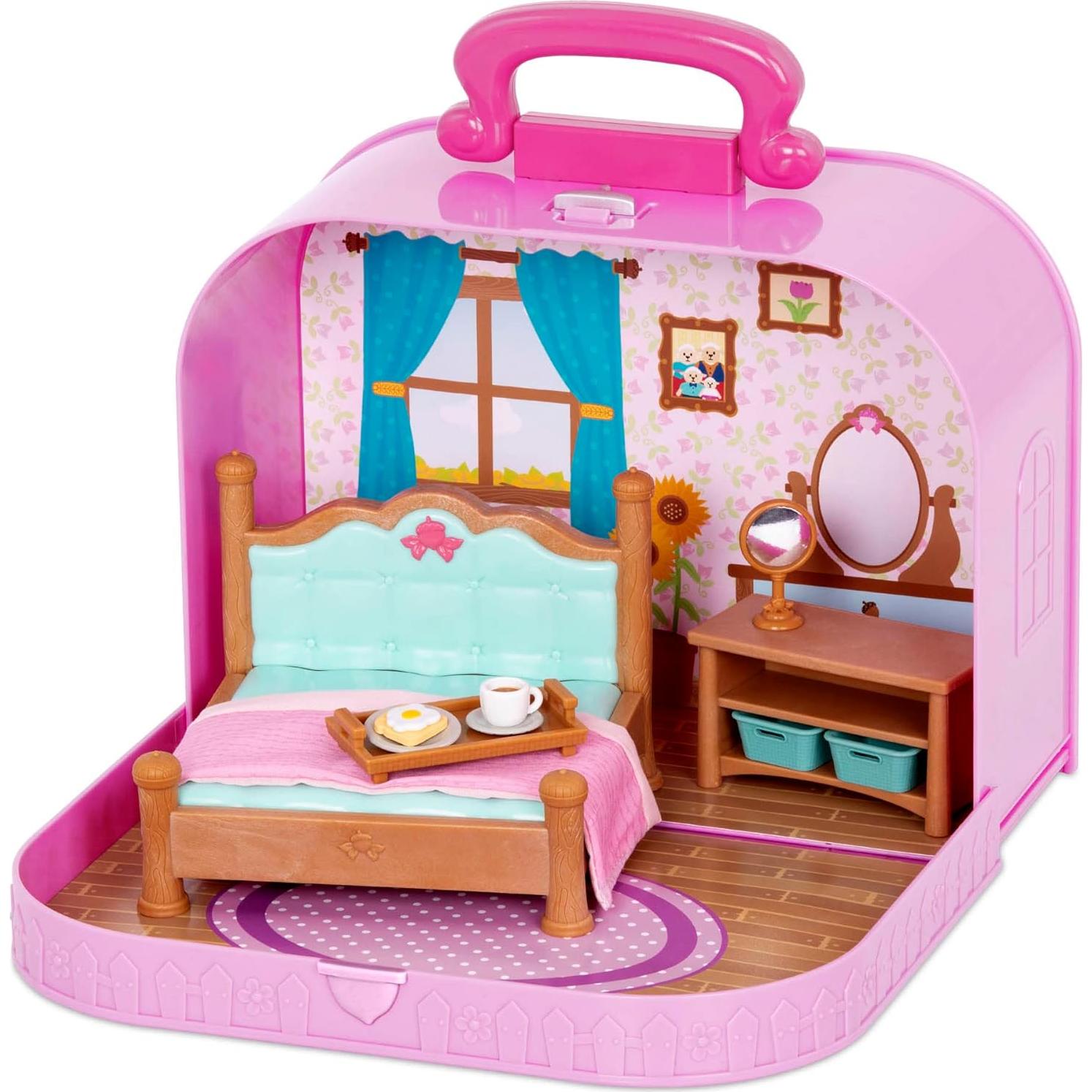 Casa de Muñecas Portátil Li'l Woodzeez con 2 Figuras