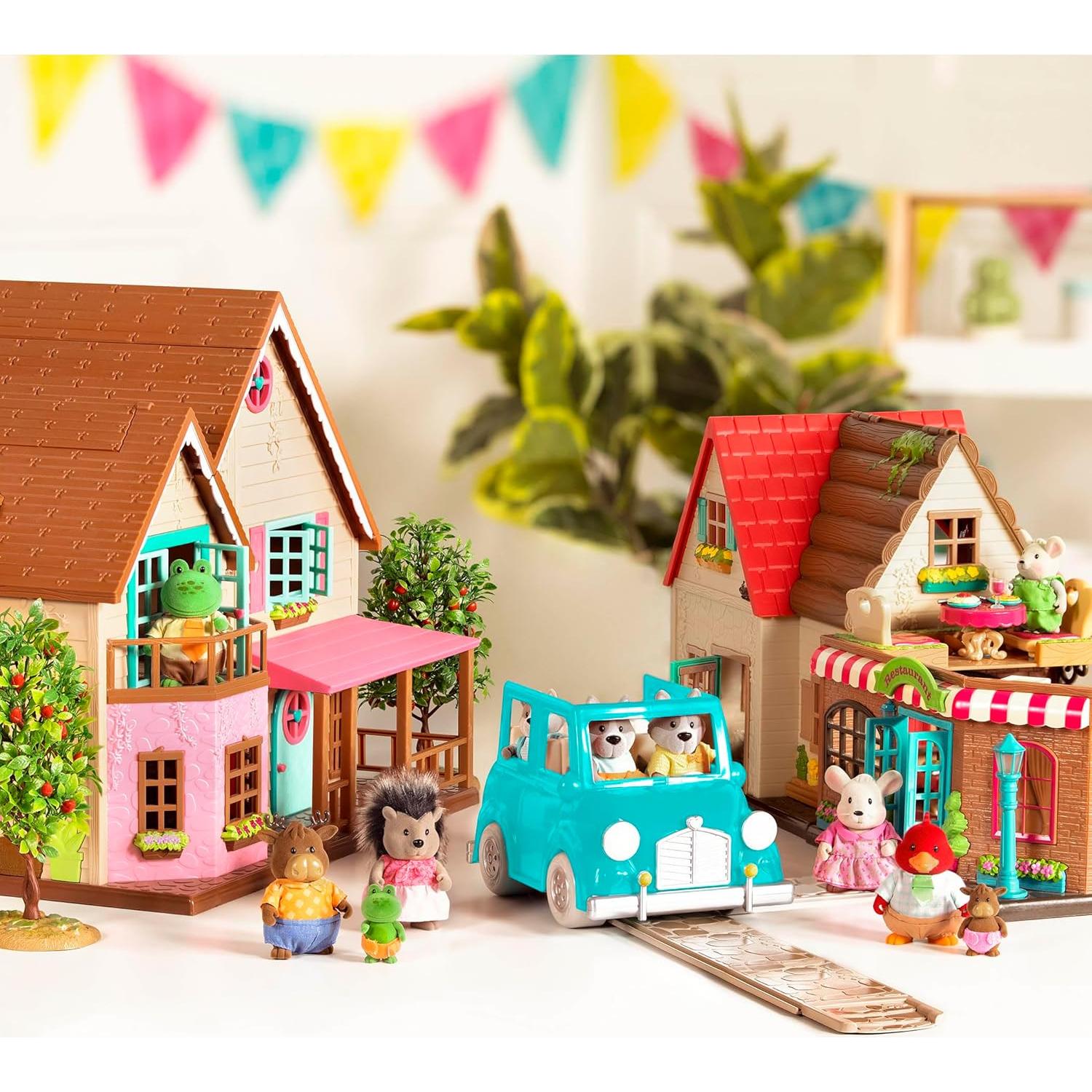 Casa de Muñecas Portátil Li'l Woodzeez con 2 Figuras