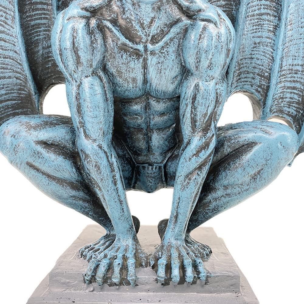 Estatua Gárgola Demonio Centinela 19cm Resina Decorativa
