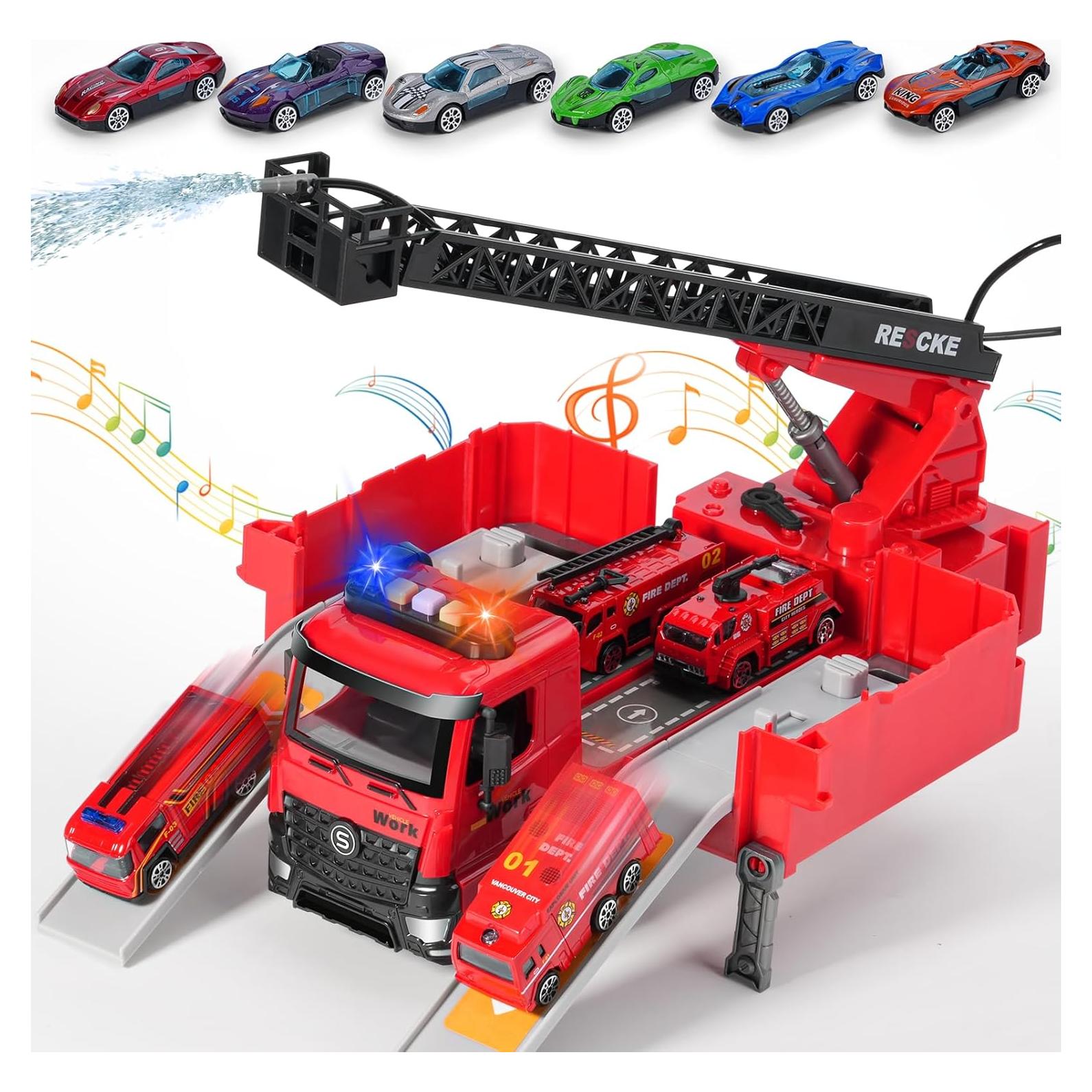 Camión de Bomberos Juguete FEIDAMA con Luz y Sonido 38cm