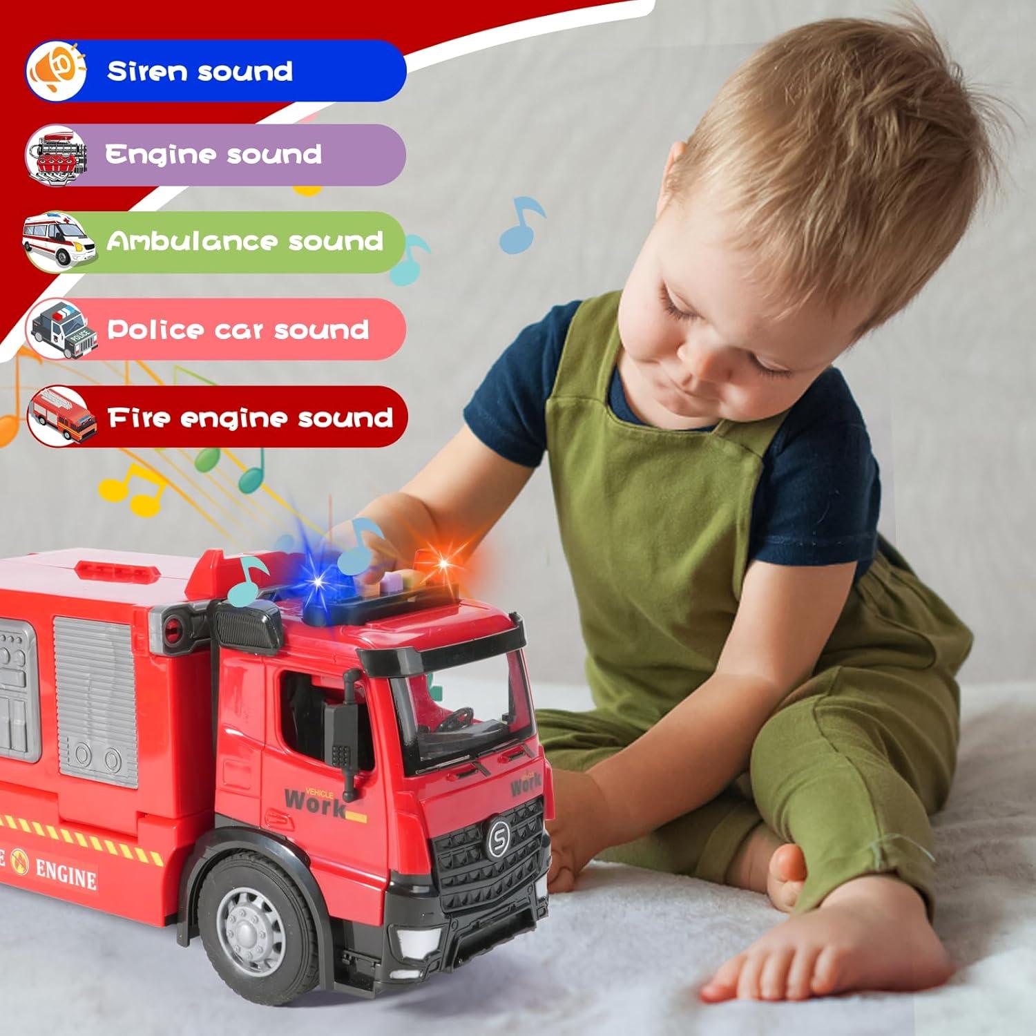 Camión de Bomberos Juguete FEIDAMA con Luz y Sonido 38cm