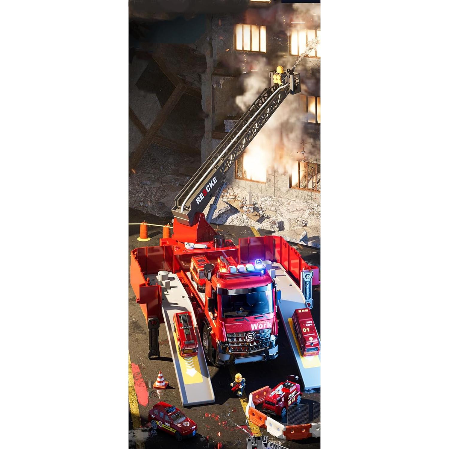 Camión de Bomberos Juguete FEIDAMA con Luz y Sonido 38cm