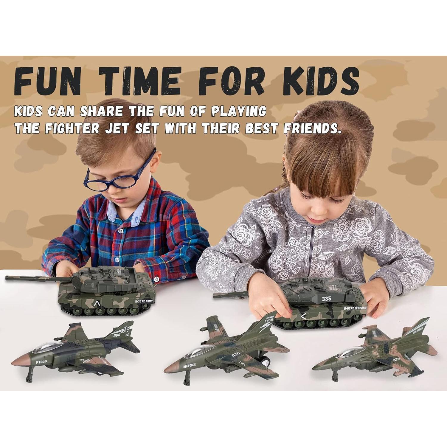 Conjunto de Juguetes Militares Crelloci - 5 Vehículos Camuflados