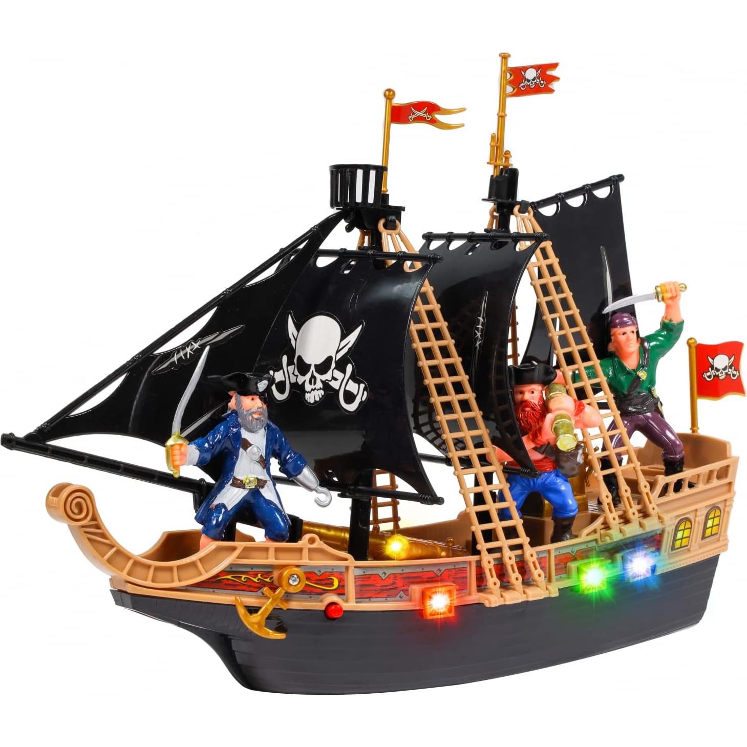Set de Juego Barco Pirata Kidplokio con Luces y Sonidos