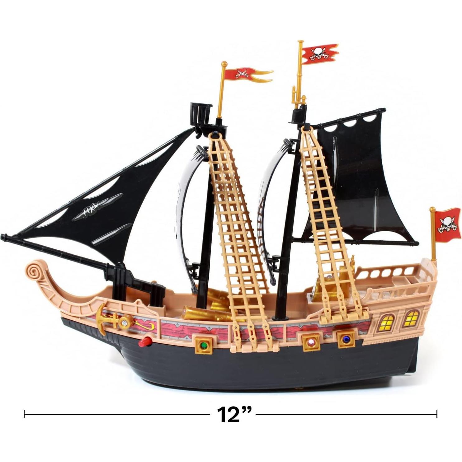 Set de Juego Barco Pirata Kidplokio con Luces y Sonidos