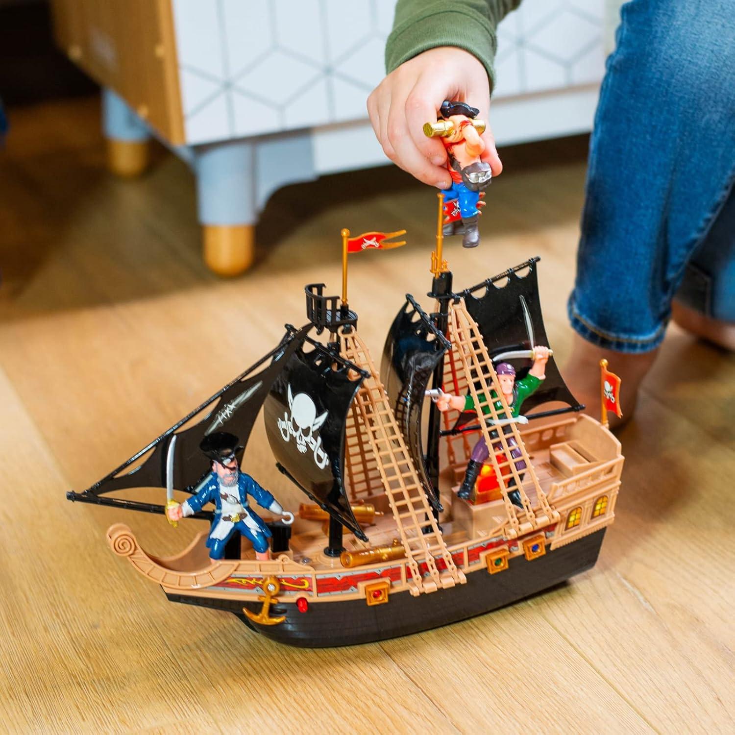 Set de Juego Barco Pirata Kidplokio con Luces y Sonidos