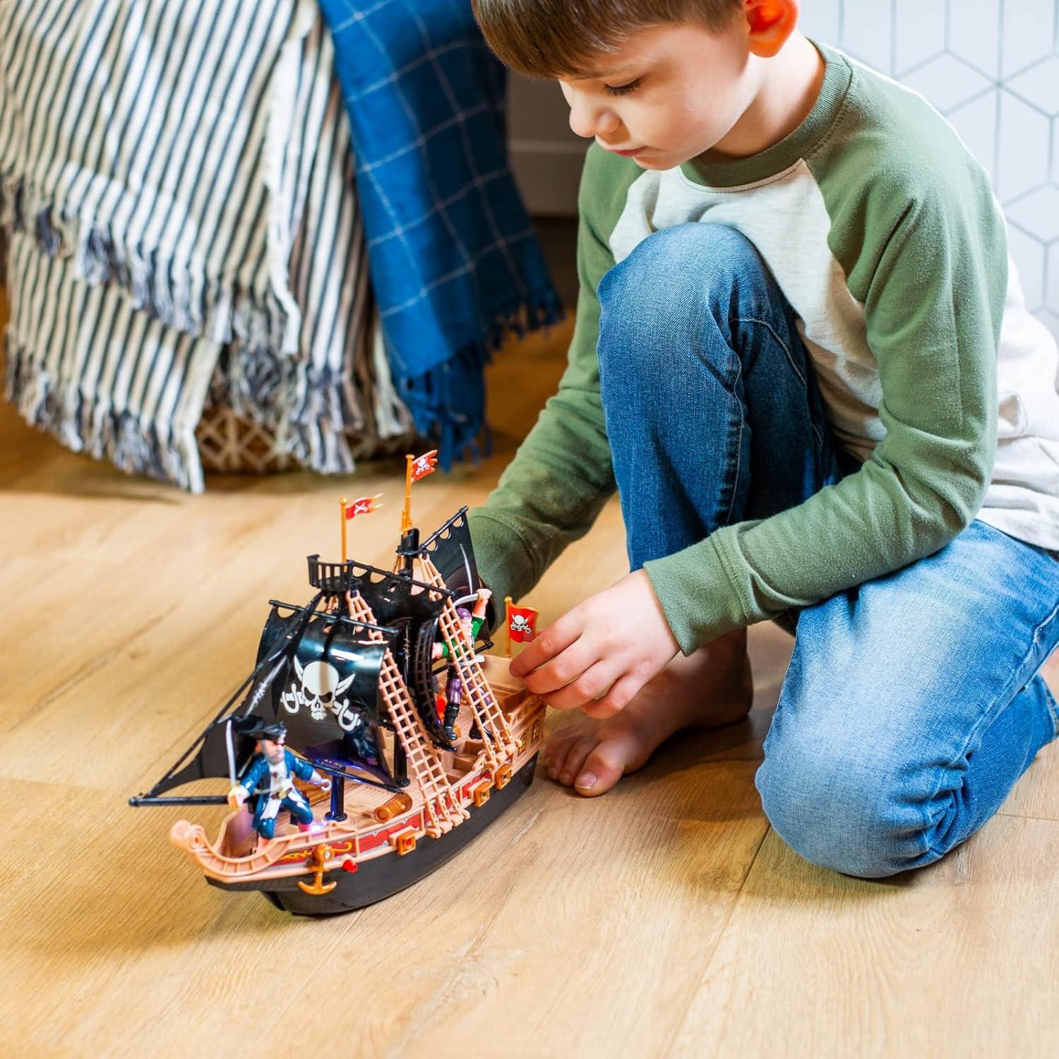 Set de Juego Barco Pirata Kidplokio con Luces y Sonidos